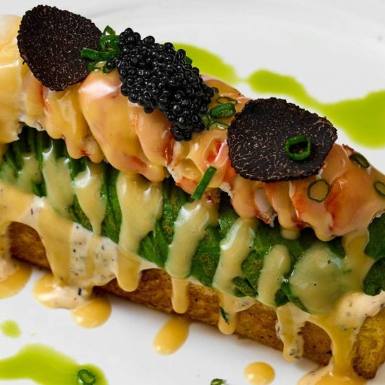 Lobster brioche toast