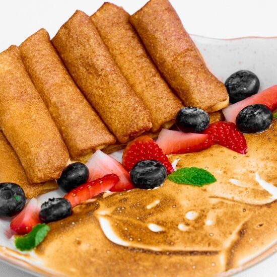Mini Crepes with Cottage Cheese