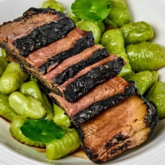 Herb Gnocchi with Smoked Brisket
