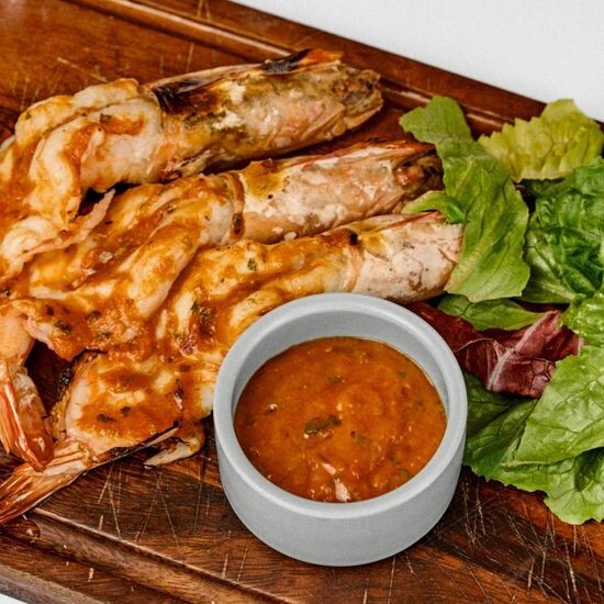 Grilled Prawns Mango Sambal