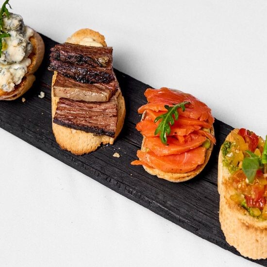 Set of bruschettas