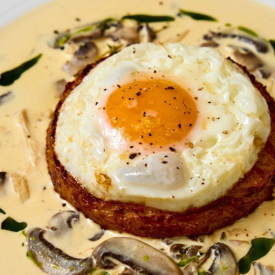 Potato Pancake with Egg amd Chicken