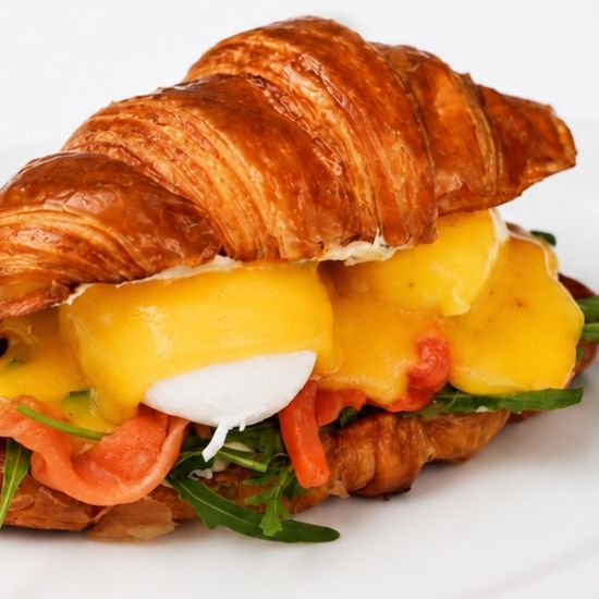 Salmon Croissant with Truffle Cream Cheese