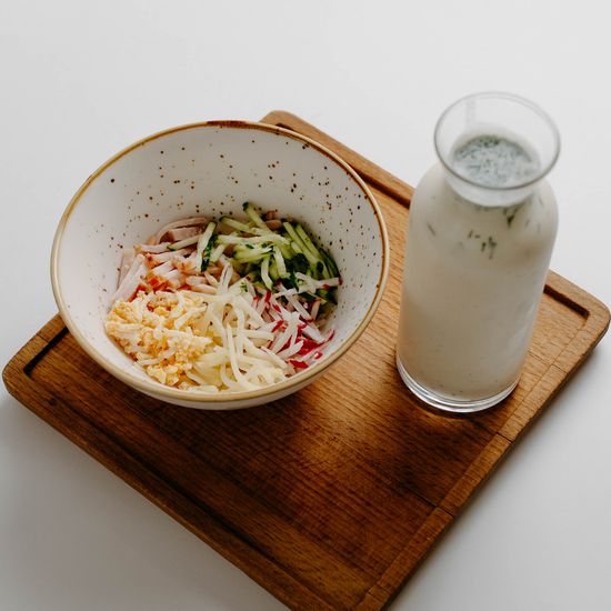 Окрошка с индейкой