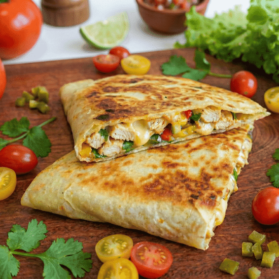Куриный шашлык в лепешке