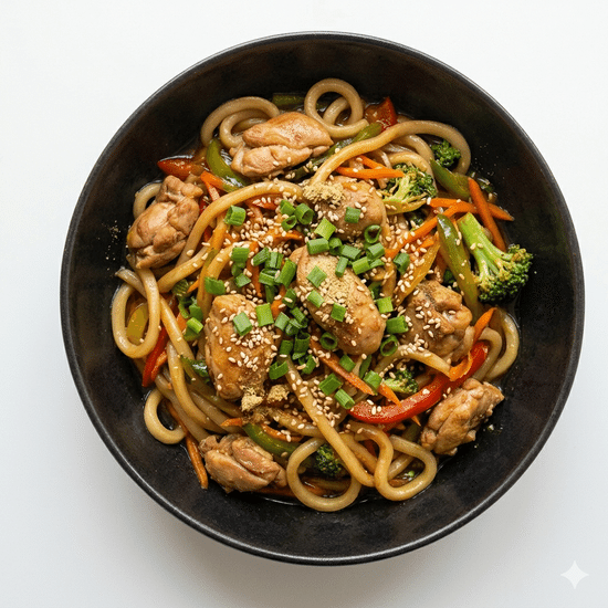 Udon with Chicken 🍜
410 kcal · P: 33g · 380g