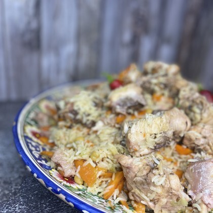 Плов из курицы на 30 персон.