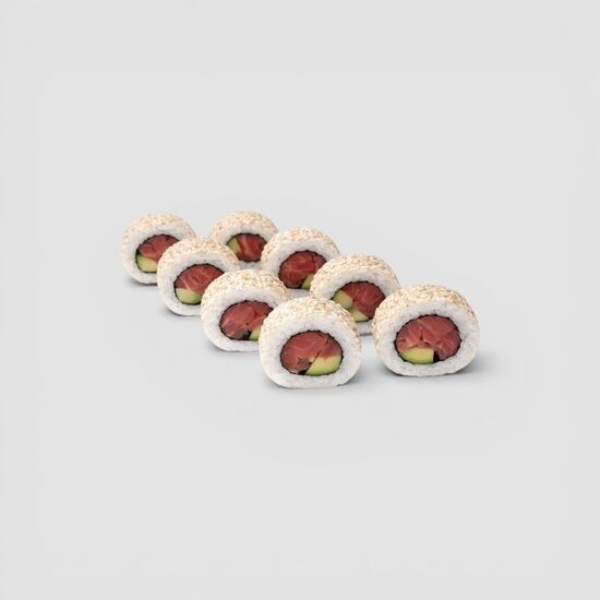 Калифорния с лососем в кунжуте