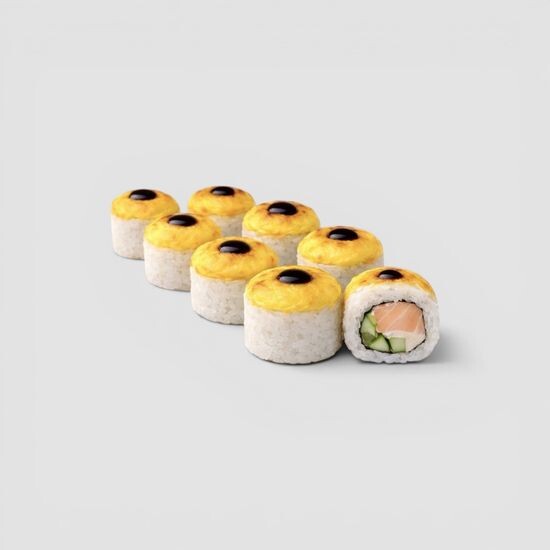 Запеченный ролл с лососем