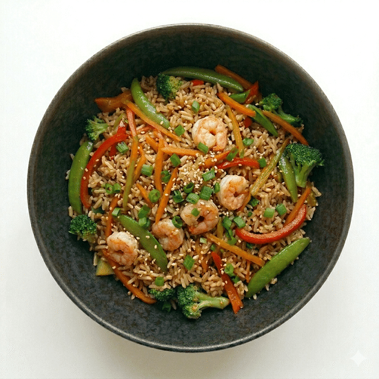Fried Rice with Shrimp 🍚
317 kcal · P: 18g · 360g