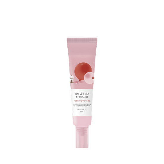 Солнцезащитная сыворотка Round Lab Camellia Deep Collagen Firming Sun Serum SPF50+ PA++++