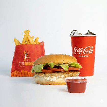 Комбо Чикен гриль бургер L