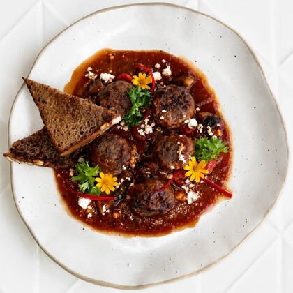 Meatballs in Tomato Basil Sauce (GF, LF, SF)