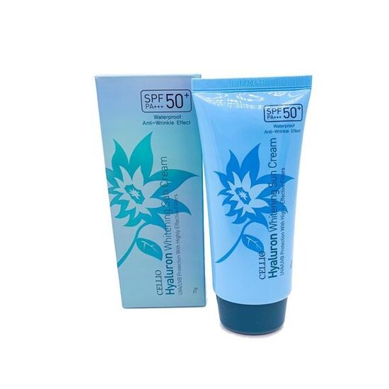 Солнцезащитный крем с гиалуроновой кислотой Cellio Hyaluron Whitening Sun Cream SPF50+/PA++++