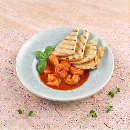 Gamberi in salsa al pomodoro