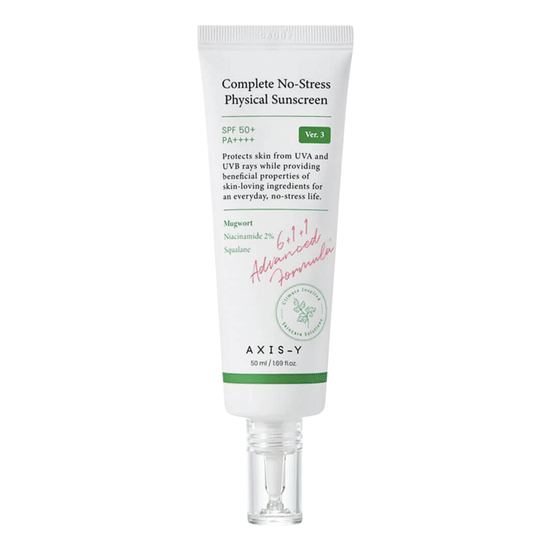 Лёгкий минеральный санскрин AXIS-Y Complete No-Stress Physical Sunscreen V.3 SPF50+ PA++++