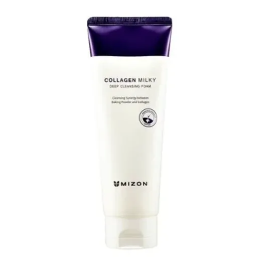 Глубокоочищающая пенка с коллагеном MIZON Collagen Milky Deep Cleansing Foam