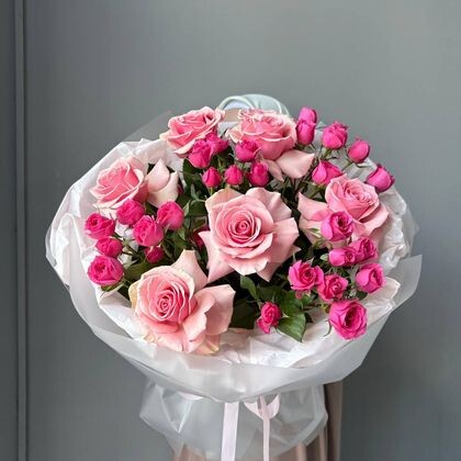 Раскрытые розы с кустовой (m)