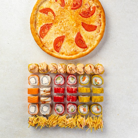 Сет №1 - 40 шт + пицца «Маргарита» в подарок + 1л Coca-cola  в подарок