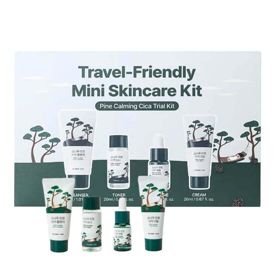 Round Lab Дорожный набор средств с экстрактом сосны  (Travel-Friendly Mini Skincare Kit Pine Calming)