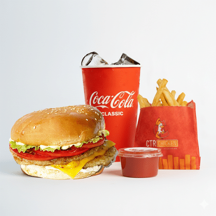 Комбо Дабл Чикен гриль бургер