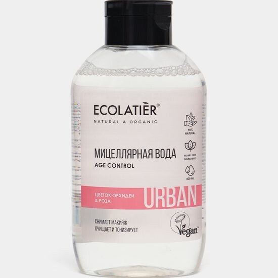Мицеллярная вода ECOLATIER AGE CONTROL - Urban Цветок орхидеи & Роза